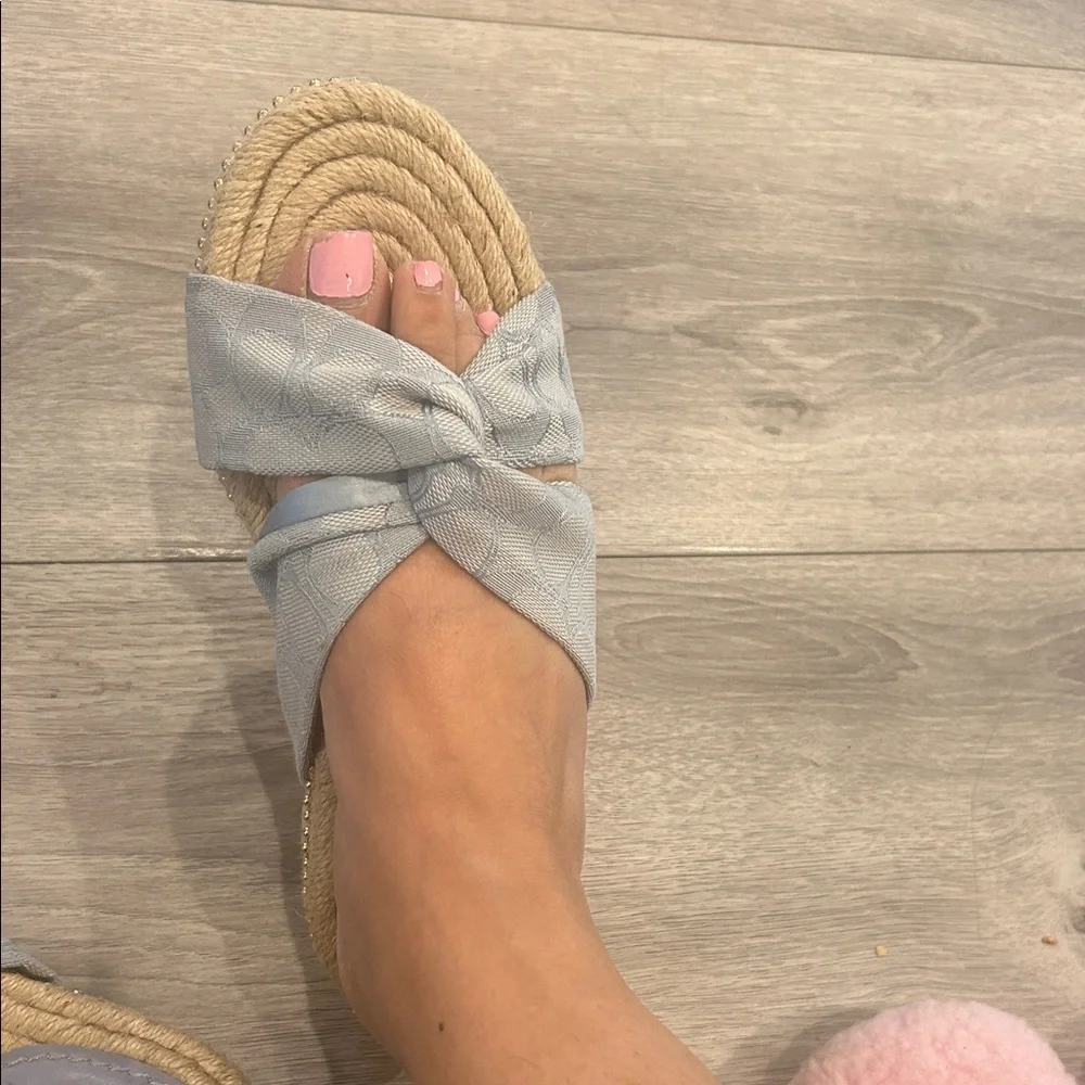 NWT Coach Charli Espadrille Sandals Light Blue Size 6.5 - Picture 6 of 12